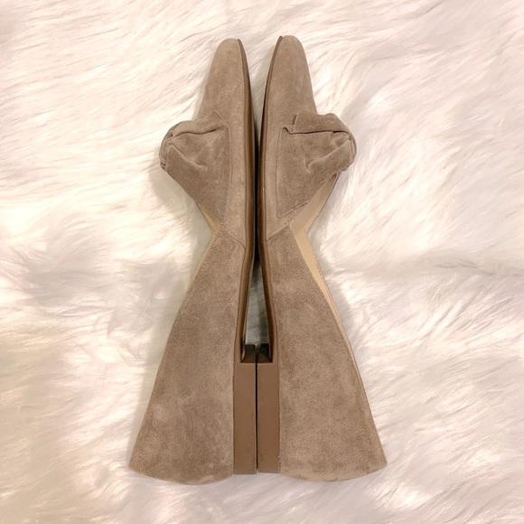 Rare* PAUL GREEN Nova Flat Antelope Suede size 10 • tan bow tie flat pointed toe - Picture 7 of 14